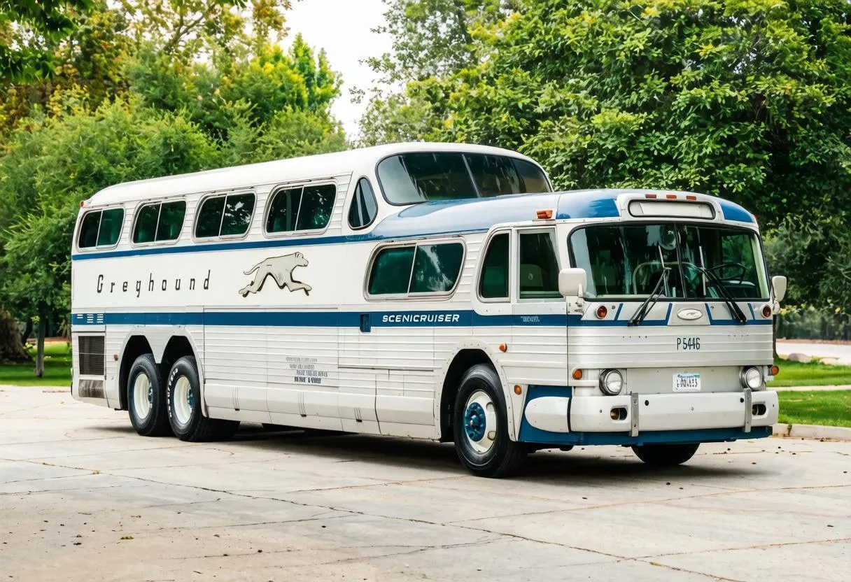 В США выставили на продажу двухуровневый автобус-вагон Greyhound Scenicruiser 1954 года